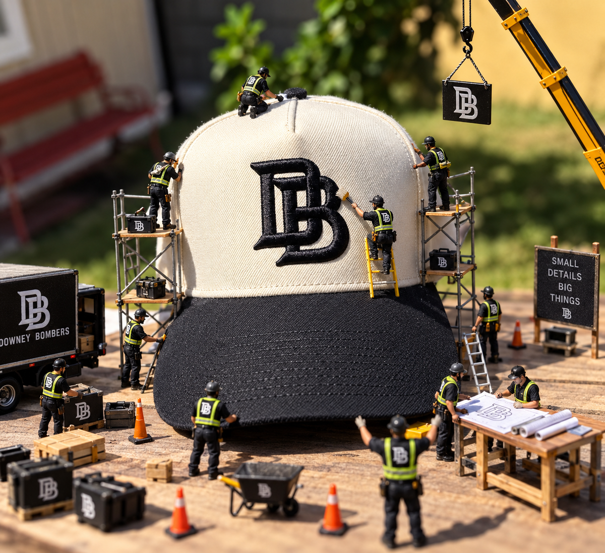 Downey Bombers Black & Khaki Snapback