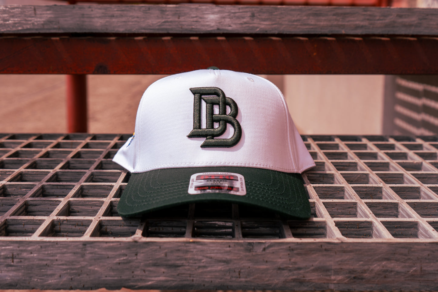Downey Bombers x Chalio’s Sporting Goods – White/Forest Green Collab Hat