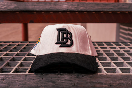 Downey Bombers x Chalio’s Sporting Goods – White Corduroy & Black Bill Collab Hat