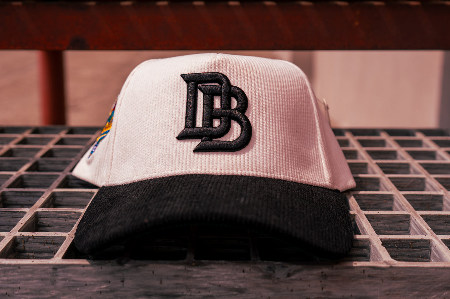 Downey Bombers x Chalio’s Sporting Goods – White Corduroy & Black Bill Collab Hat
