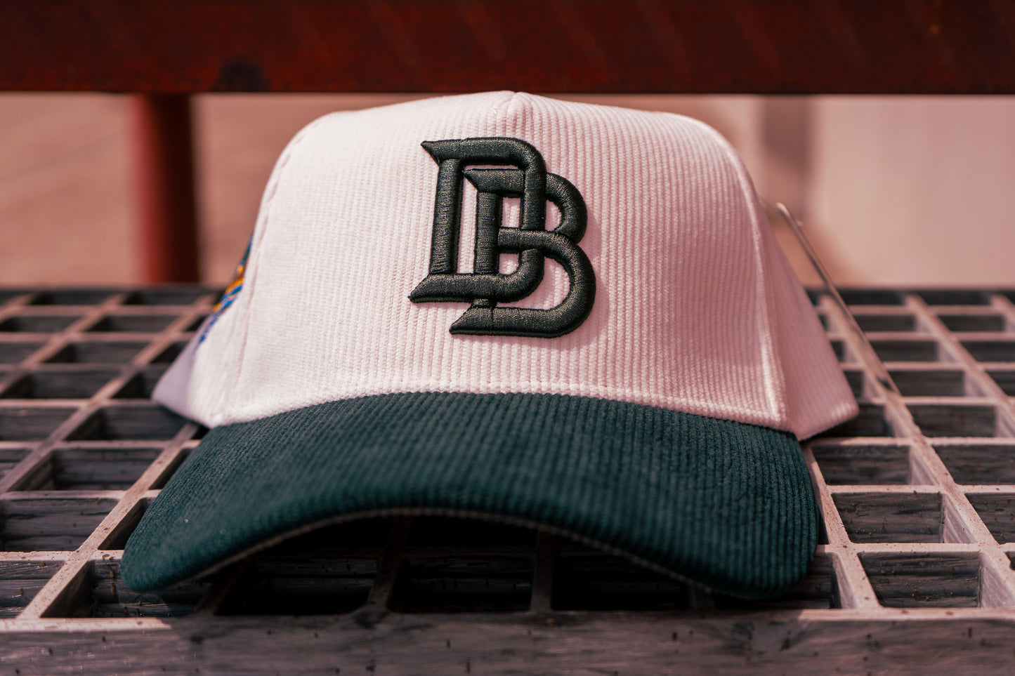 DB x CSG Collab – White/Green Corduroy Bill Hat