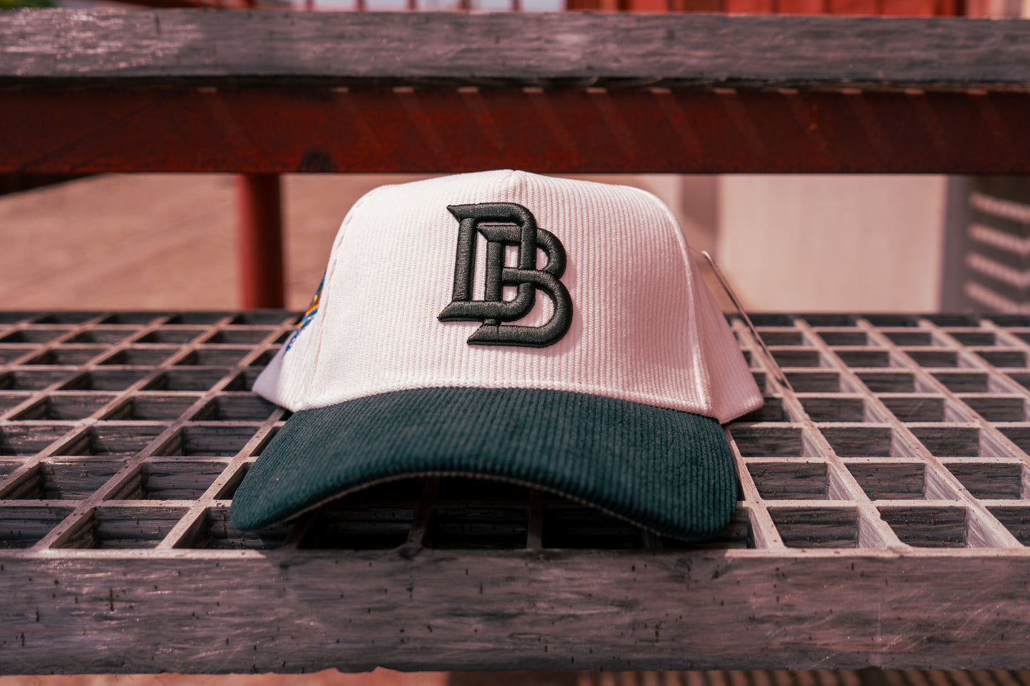 DB x CSG Collab – White/Green Corduroy Bill Hat