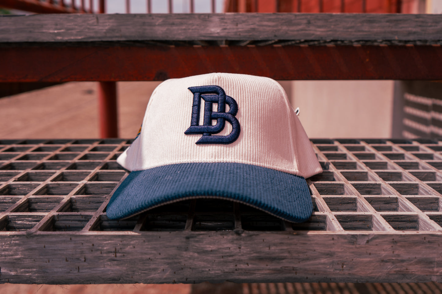 DB Corduroy Snapback – Blue Brim Edition