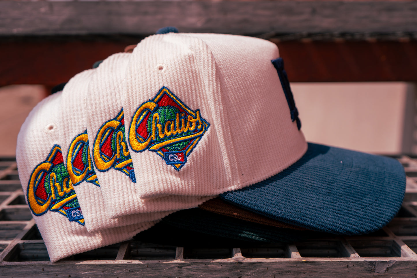 DB Corduroy Snapback – Blue Brim Edition