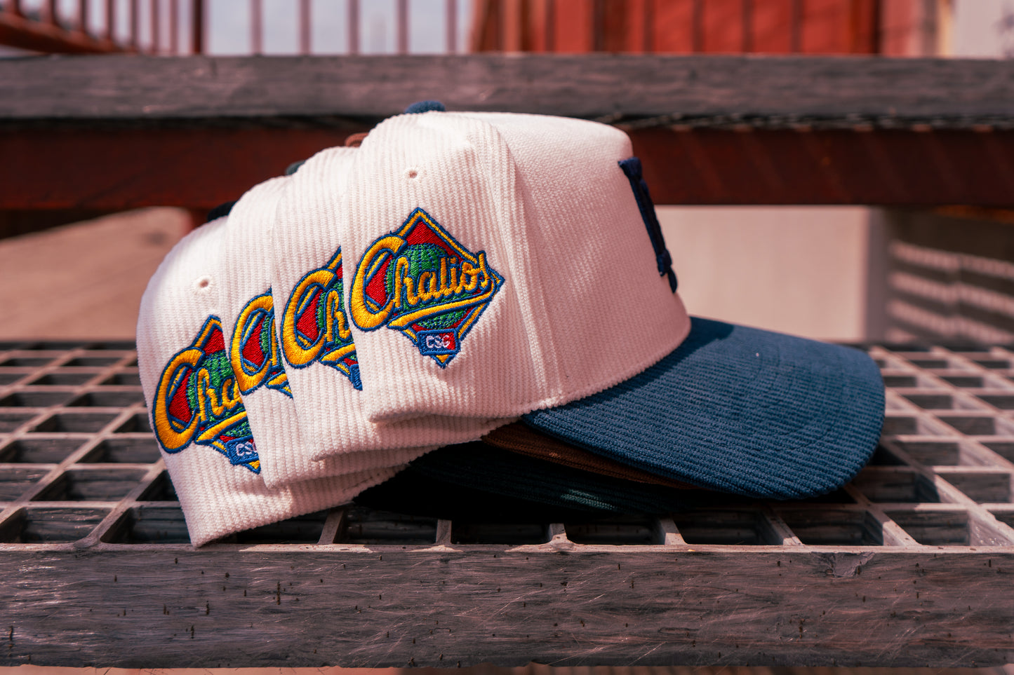DB Corduroy Snapback – Blue Brim Edition