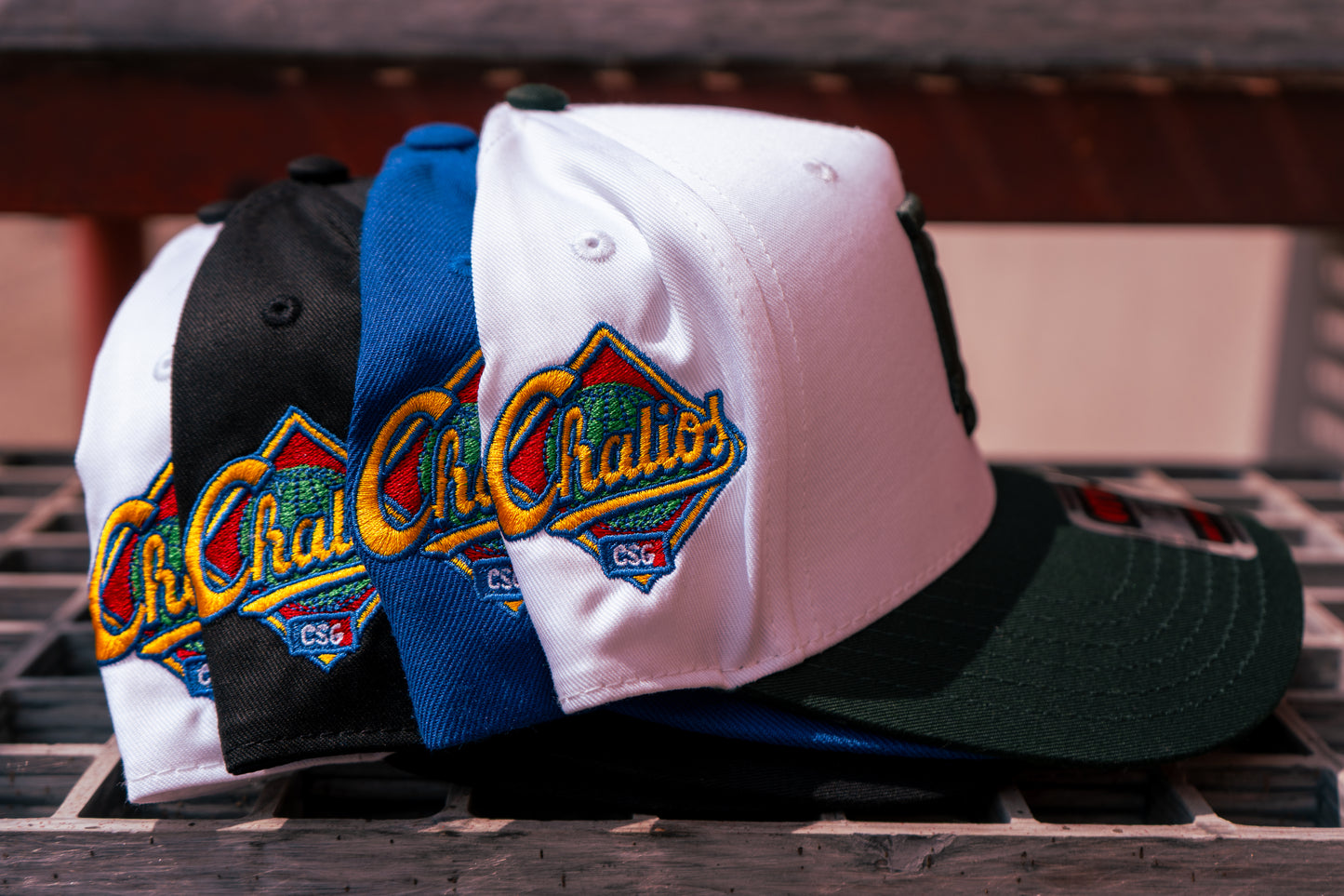 Downey Bombers x Chalio’s Sporting Goods – White/Forest Green Collab Hat