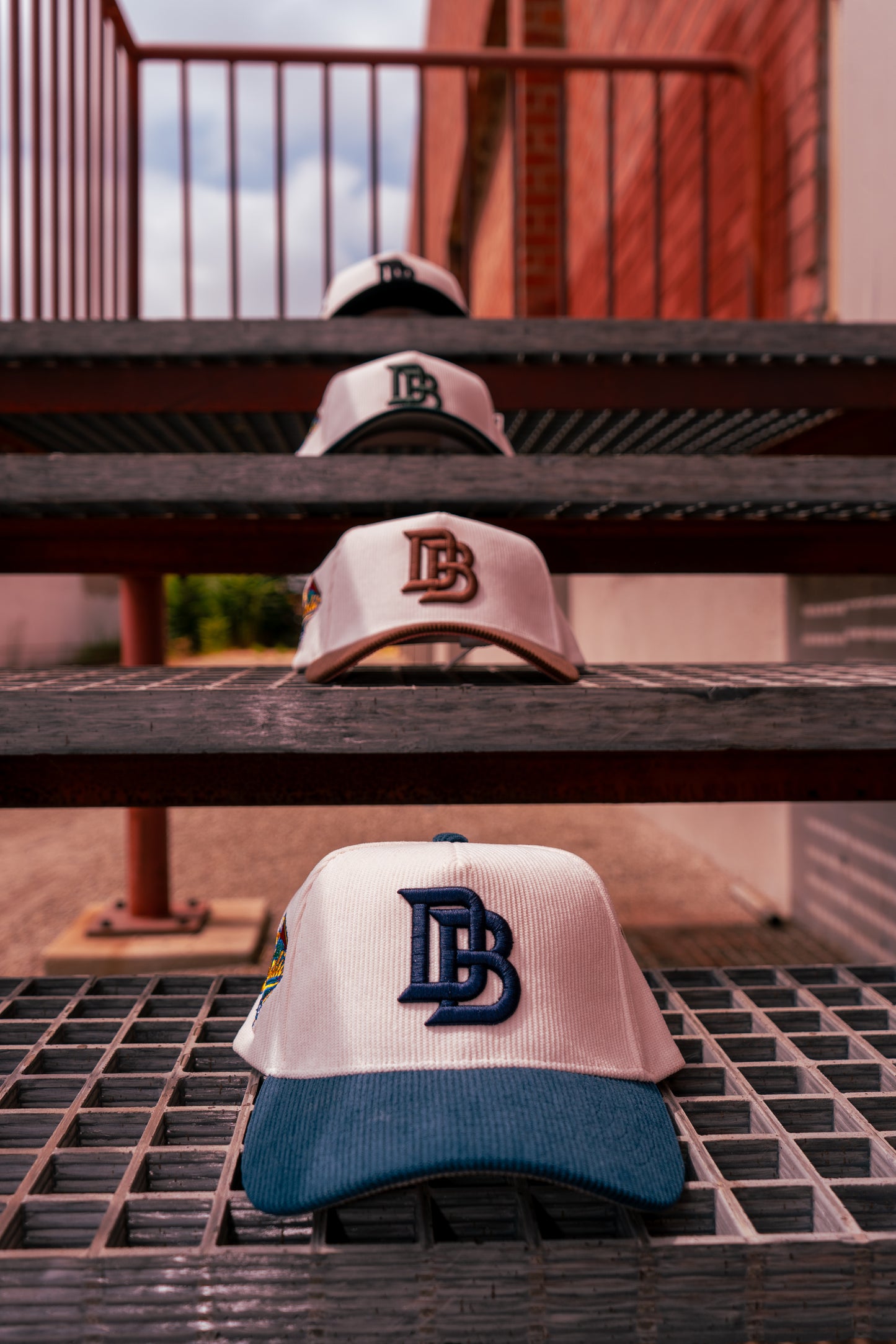 DB Corduroy Snapback – Blue Brim Edition