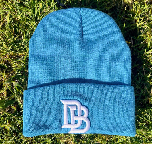 Downey Bombers Embroidered Beanie – Powder Blue